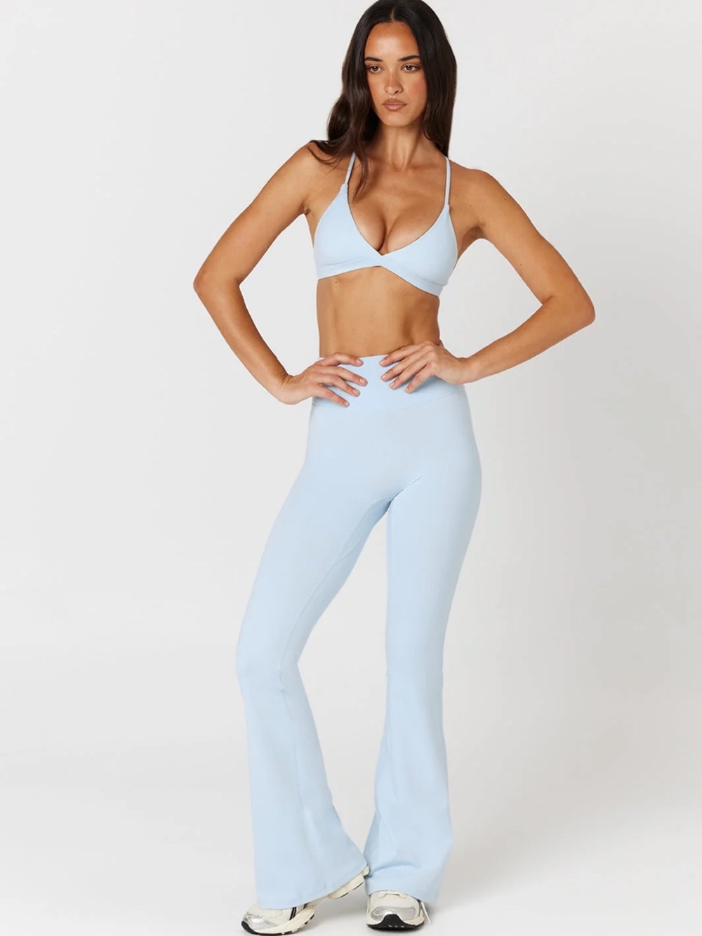 NWT CROP SHOP BOUTIQUE Form Flare Legging - Powder Blue - Size small (tall)